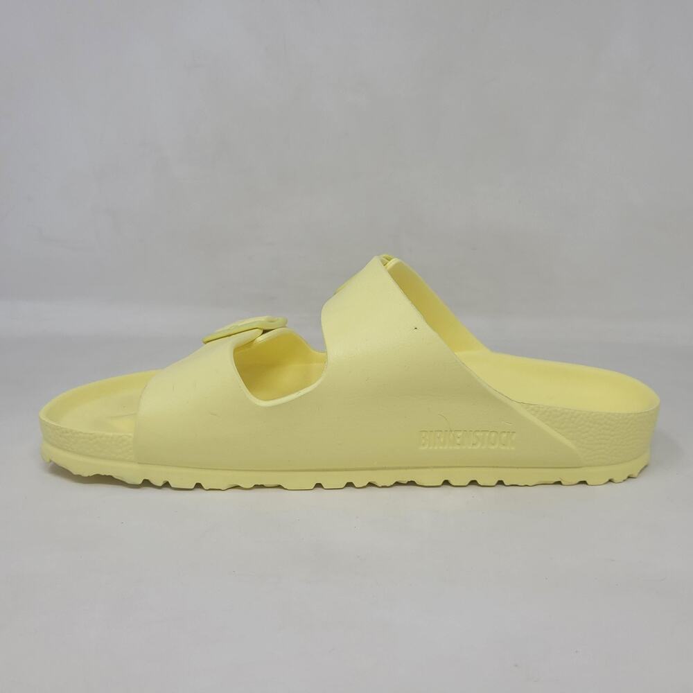 Birkenstock Arizona Sandals Womens EU41 US10.5 Yellow Rubber EVA Slides Slip On - Picture 9 of 13